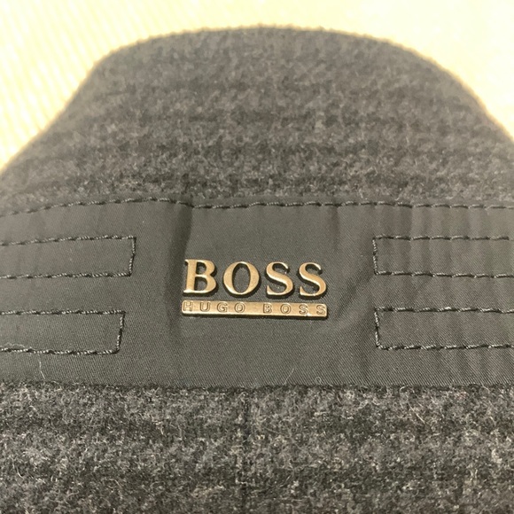 BOSS HUGO Boss Cassman coat wool blend zip/button front pockets lined men 40R - Picture 5 of 14